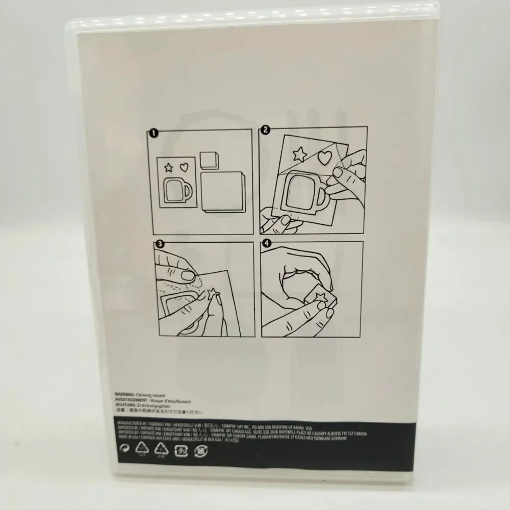 Stampin Up Textures & Frames Cling Stamp Set Unmounted Shapes Backgrounds Cards